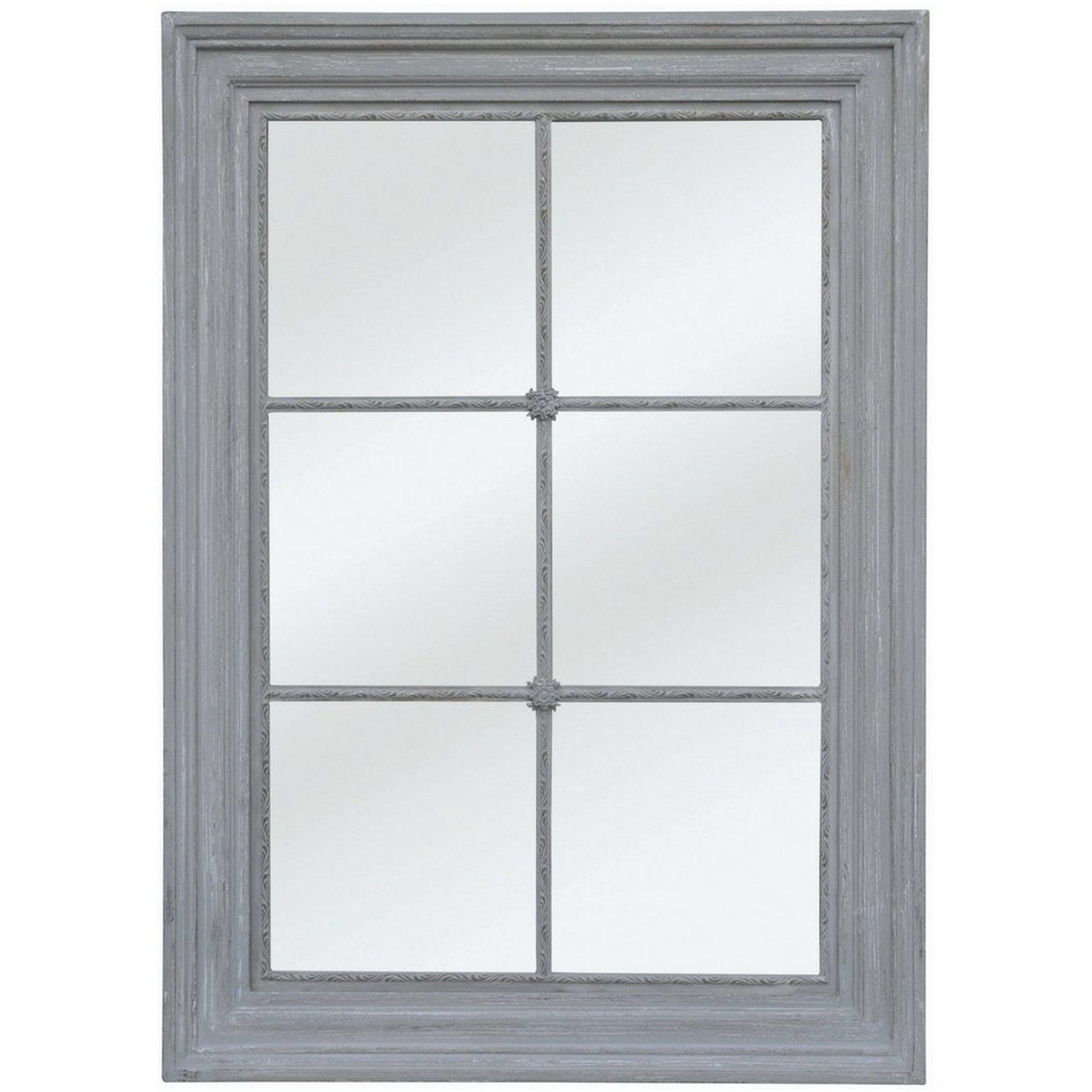 Window Panel Mirror Antique Grey - Bumble Living